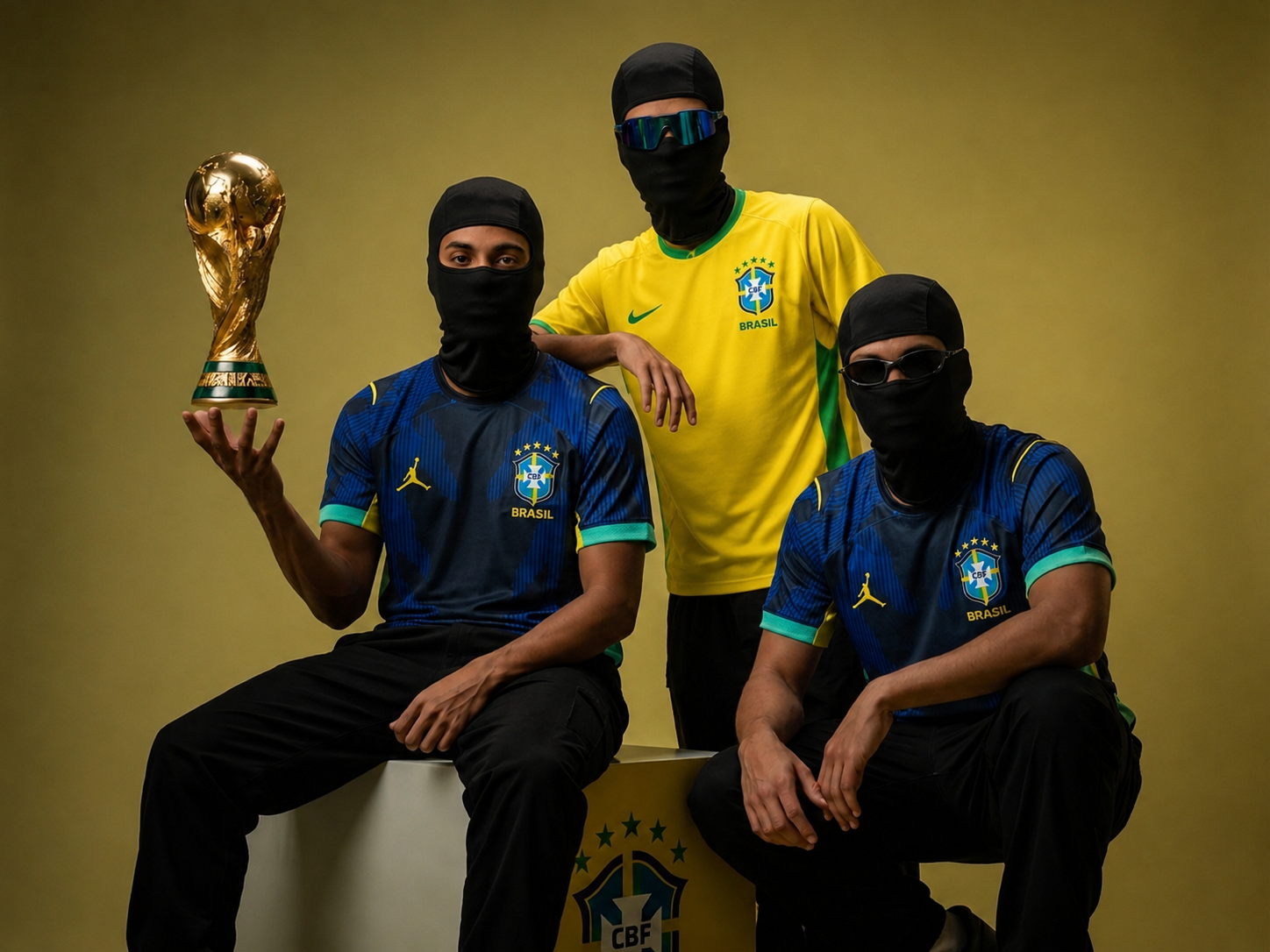 Founders of BRASIL2USA wearing black brand shirts